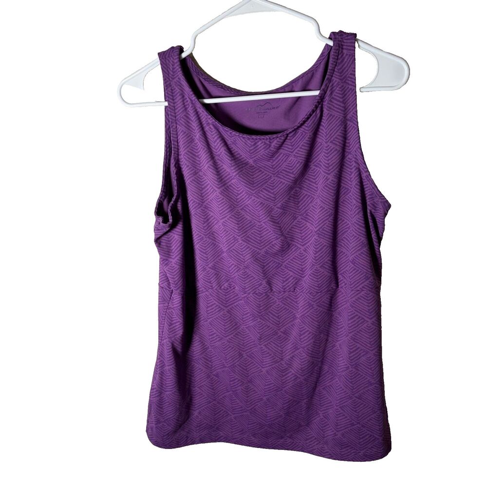Eddie Bauer Tank Top Women's Large Purple Round Neck Sleeveless Active Shirt